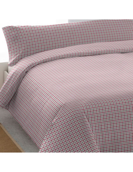 Funda nórdica algodón Adam verde rojo