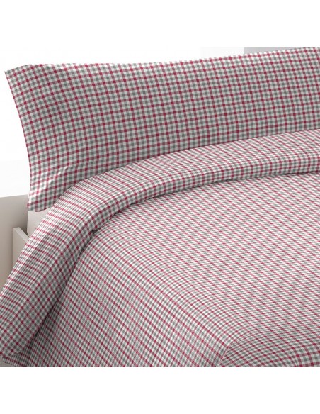 Funda nórdica algodón Adam verde rojo