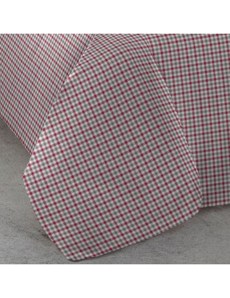 Funda nórdica algodón Adam verde rojo