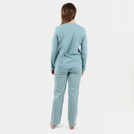 Pijama largo algodón Summer indigo