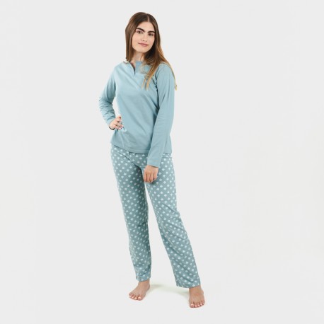 Pijama largo algodón Summer indigo