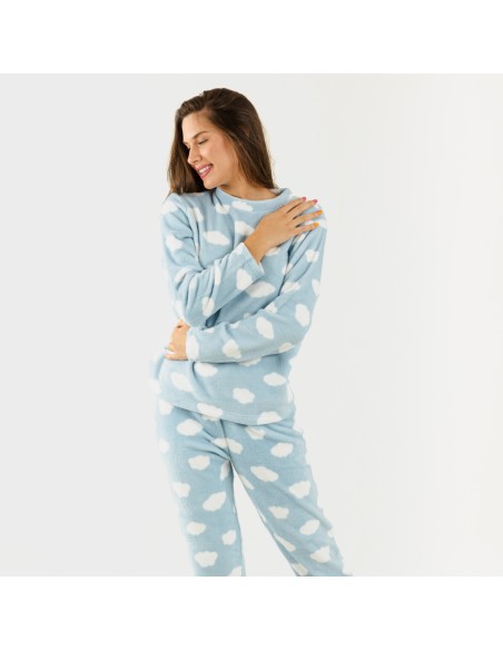 Pijama coral Nube celeste