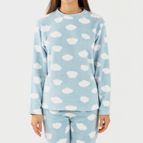 Pijama coral Nube celeste