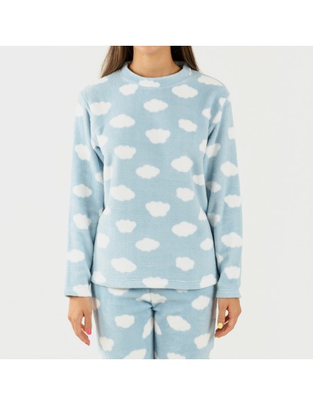 Pijama coral Nube celeste