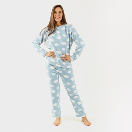 Pijama coral Nube celeste