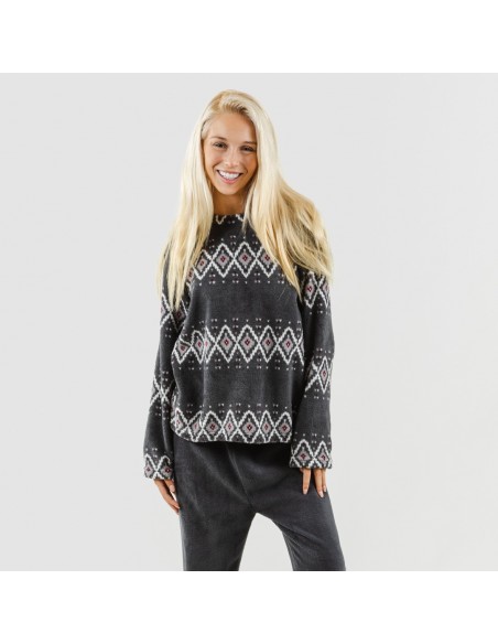 Pijama coral Andros gris