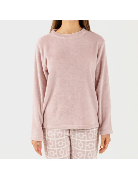 Pijama coral Taormina malva