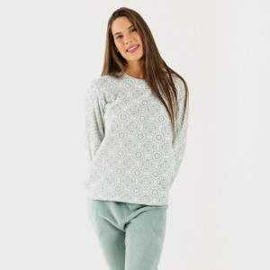 Pijama coral Capri verde tiffany