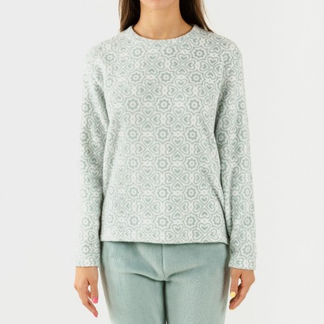 Pijama coral Capri verde tiffany