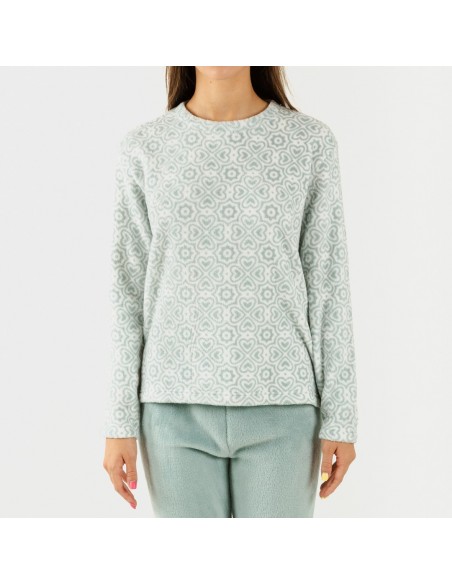 Pijama coral Capri verde tiffany