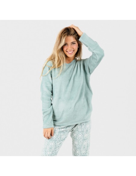 Pijama coral Tiberio verde tiffany