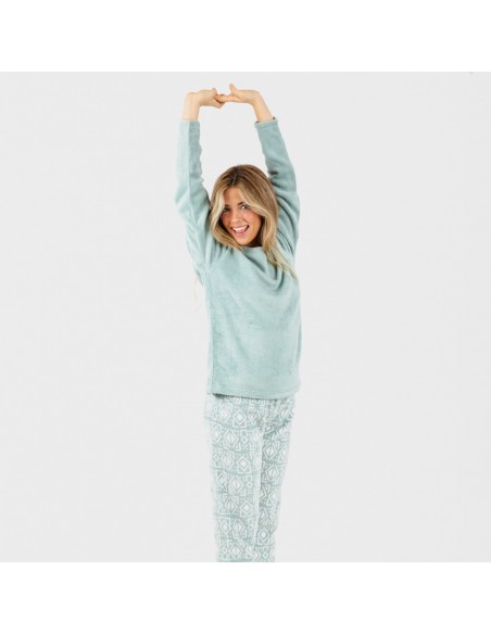 Pijama coral Tiberio verde tiffany