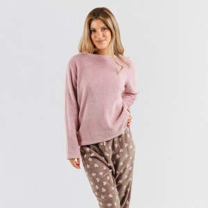 Pijama coral Ellen malvarosa 2