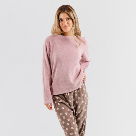 Pijama coral Ellen malvarosa