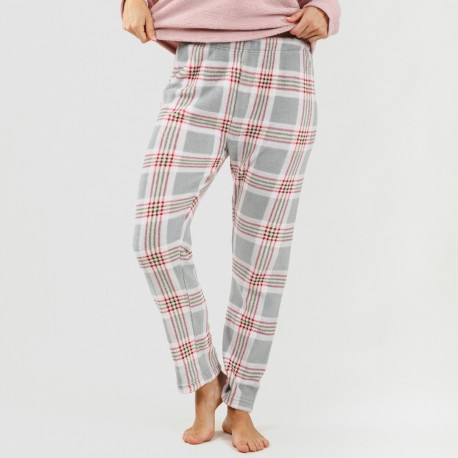 Pijama coral Cuadro Salema rosa