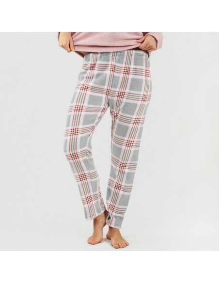 Pijama coral Cuadro Salema rosa