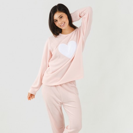 Pijama polar Praga rosa