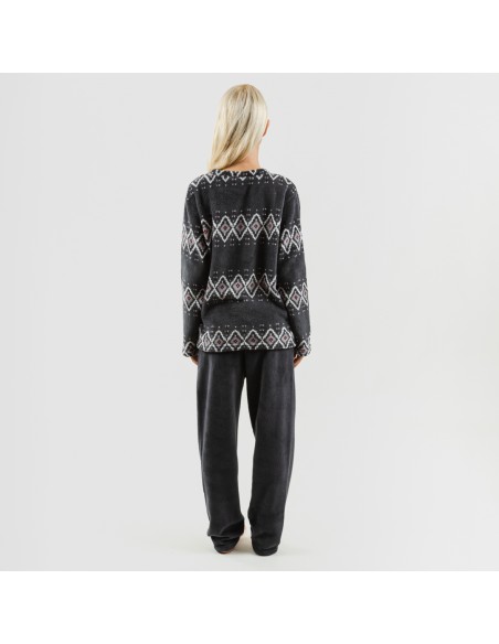 Pijama coral Andros gris