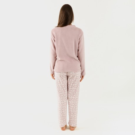 Pijama coral Taormina malva