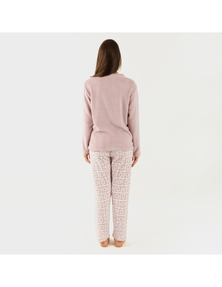 Pijama coral Taormina malva