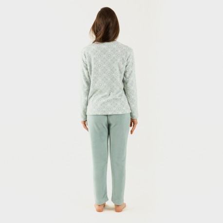 Pijama coral Capri verde tiffany