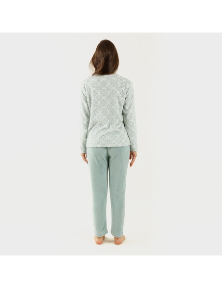 Pijama coral Capri verde tiffany