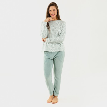Pijama coral Capri verde tiffany