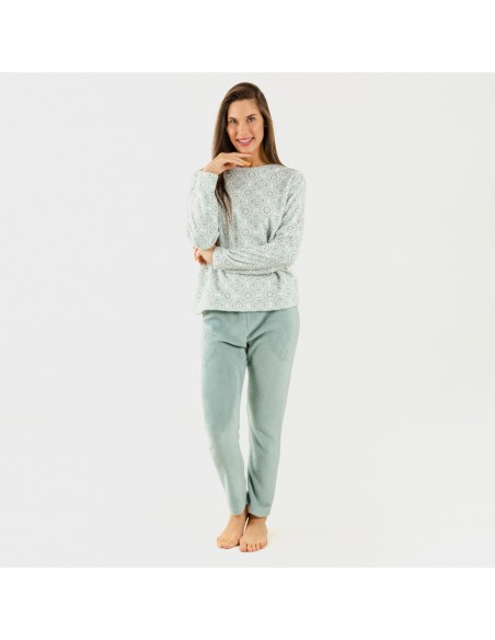 Pijama coral Capri verde tiffany