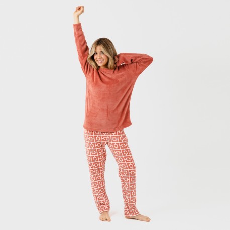 Pijama coral Taormina marsala