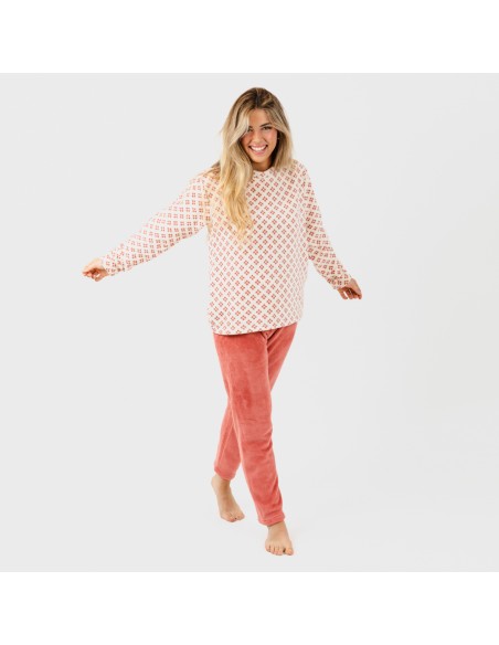 Pijama coral Penelope marsala