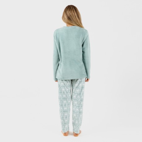 Pijama coral Tiberio verde tiffany