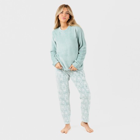 Pijama coral Tiberio verde tiffany