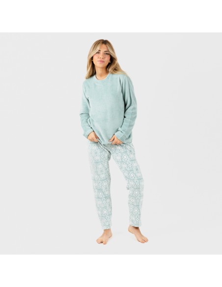 Pijama coral Tiberio verde tiffany