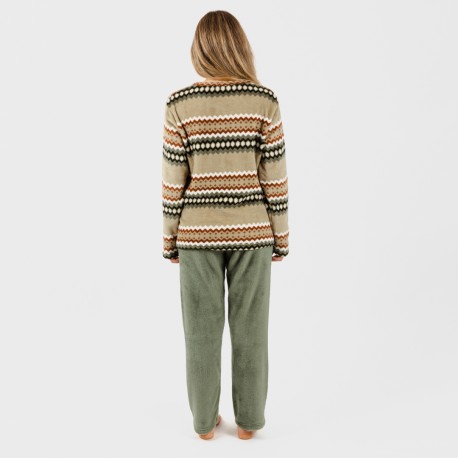 Pijama coral Vaduz verde caceria