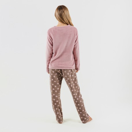 Pijama coral Ellen malvarosa