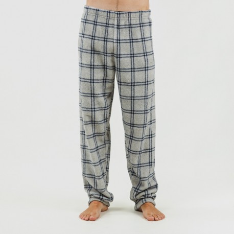 Pijama coral hombre Cuadro Enrique azul marino