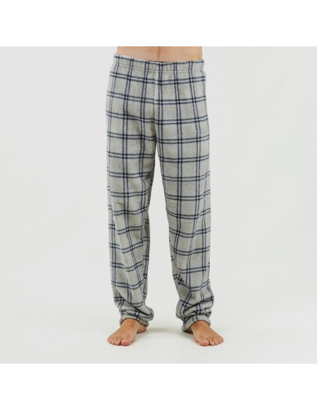 Pijama coral hombre Cuadro Enrique azul marino