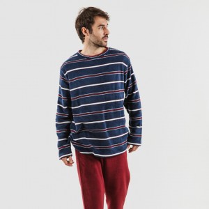 Pijama coral hombre Lucio burdeos