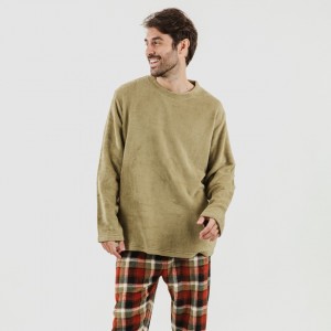 Pijama coral hombre Lucho verde 2