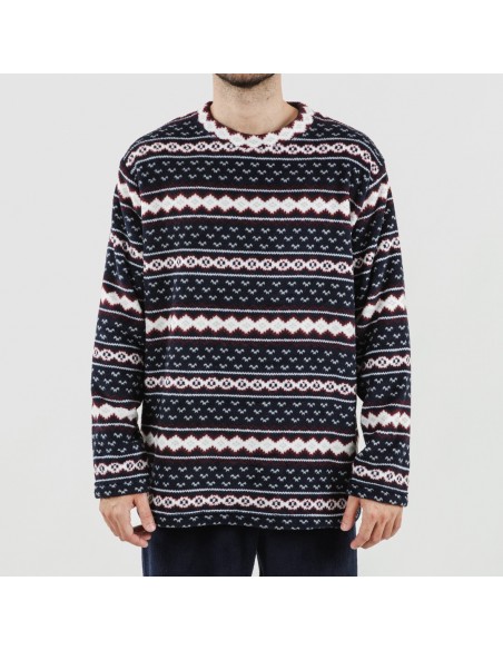 Pijama coral hombre Cronos marino