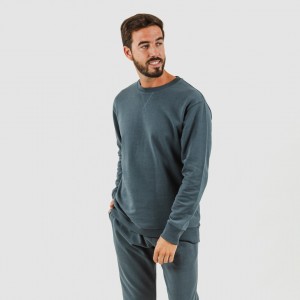 Conjunto deportivo largo algodón hombre verde menta 2