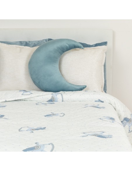 Colcha bouti Caballitos celeste