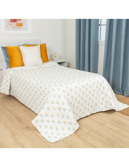 Colcha bouti Spring verde tiffany