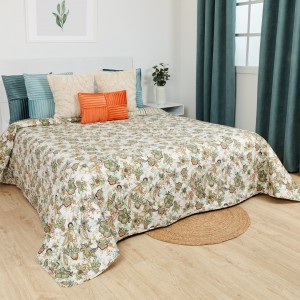 Colcha bouti Estefania verde caceria