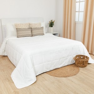 Colcha jacquard chenilla Capri blanco - 120gr
