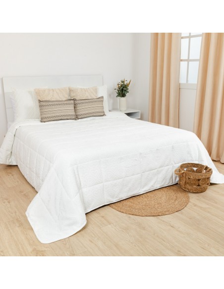 Colcha jacquard chenilla Capri blanco - 120gr