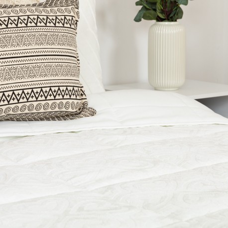 Colcha jacquard chenilla Capri blanco - 120gr