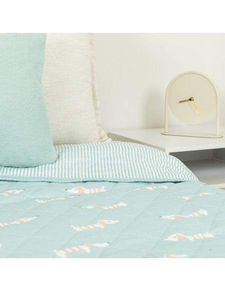 Colcha bouti Ponder verde azulado