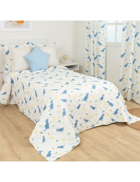 Colcha bouti Dinosaurus indigo