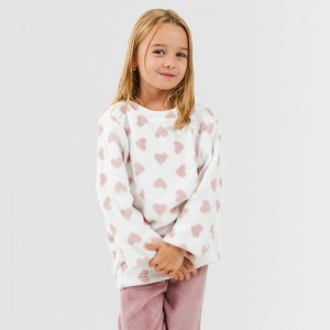 Pijama coral niña Praga malva rosa